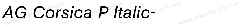 AG Corsica P Italic字体转换